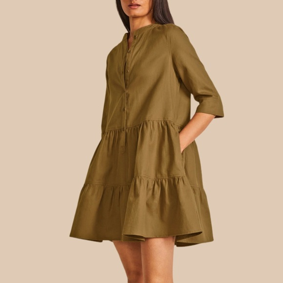 APIECE APART olive drop waist dress NWT - Picture 4 of 4